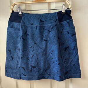 ATHLETA| Tropical Leaf Print Excursion skort - Med